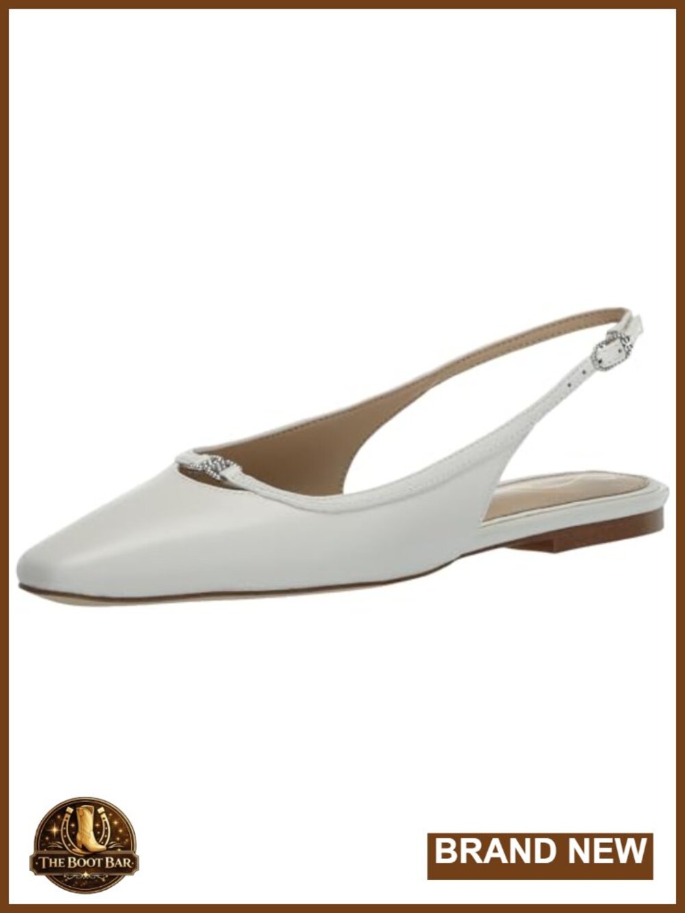 Sam Edelman Cleo Leather Slingback Flats Snip Toe Work Shoes